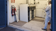 Les cllules modulars de mitjana tensi es retiraren del servei per l'avaria del passat 26 de novembre de 2024. Foto: UIB